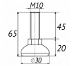 Регулююча опора М10 D30M10L65