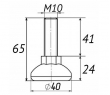 Регулююча опора М10 D40M10L65