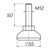 Регулююча опора D55M10L55