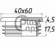 Заглушка прямокутна 60х40