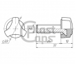 Ручка з болтом D22 М8 L25